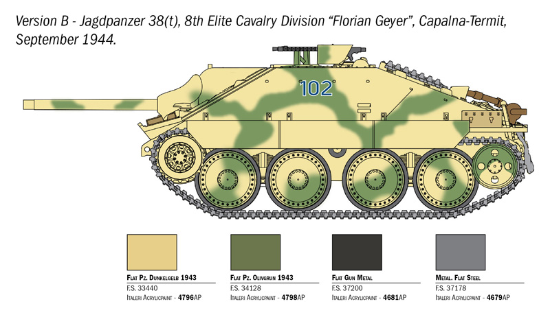 15767 - JAGDPANZER 38(t) HETZER (1 : 56) - Imagem 8