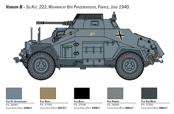 15769 - Sd. Kfz. 222/223 (1 : 56) - Imagem 7