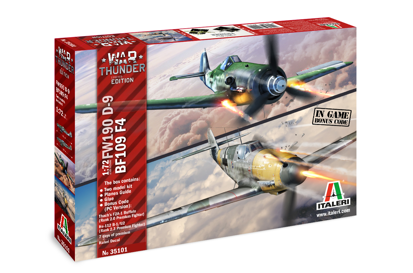 35101 -WAR THUNDER - BF 109 F-4 & FW 190 D-9 (1 : 72) - Imagem 2