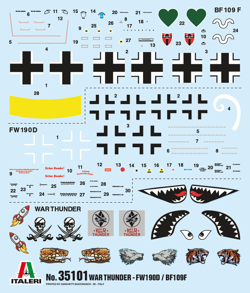 35101 -WAR THUNDER - BF 109 F-4 & FW 190 D-9 (1 : 72) - Imagem 16