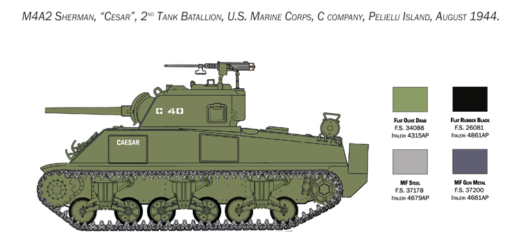 6583 - M4 SHERMAN U.S. MARINE CORPS - Imagem 11