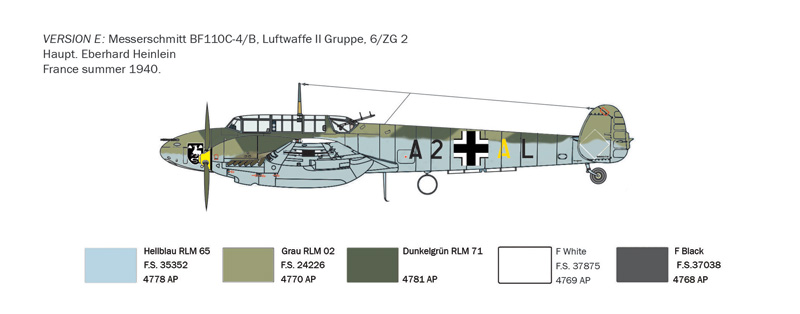 0049 BF-110 C3/C4 ZERSTORER (1 : 72) - Imagem 6