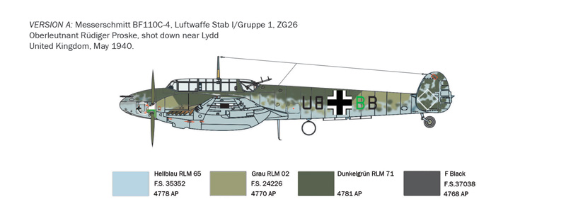 0049 BF-110 C3/C4 ZERSTORER (1 : 72) - Imagem 5