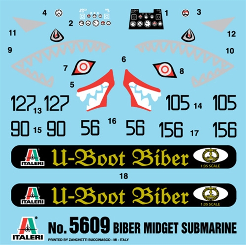 5609 - U-BOOT BIBER MIDGET SUBMARINE - Imagem 3