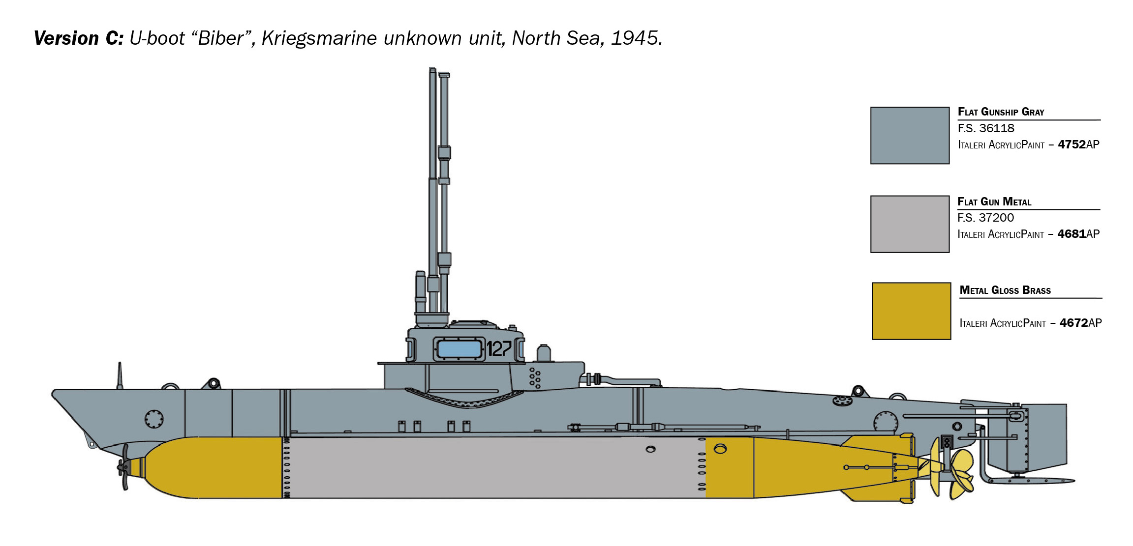 5609 - U-BOOT BIBER MIDGET SUBMARINE - Imagem 6