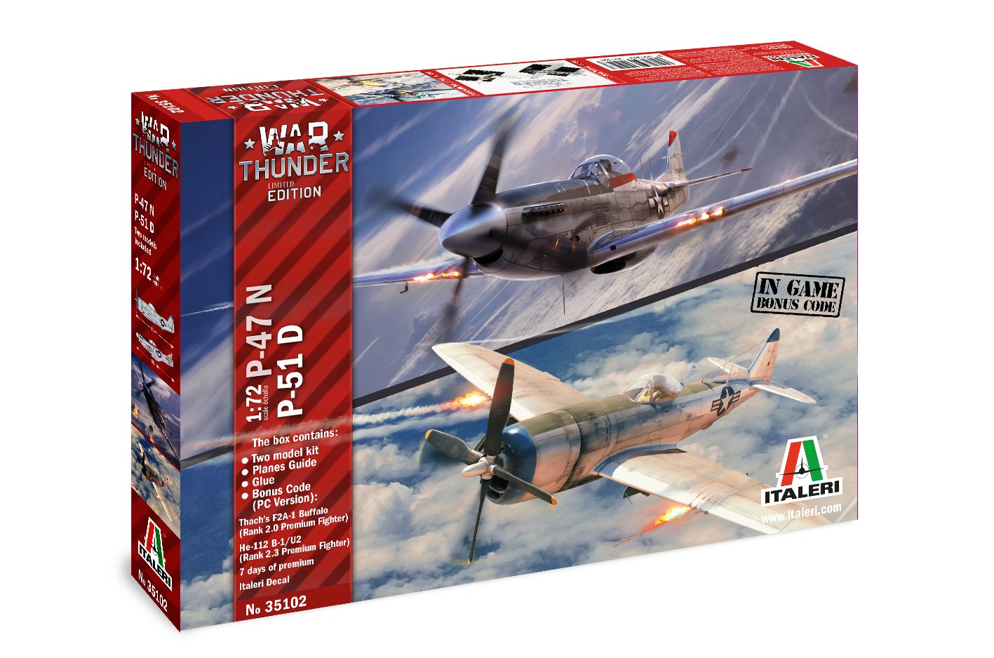 35102 -WAR THUNDER - P-47 N & P-51 D (1 : 72) - Imagem 2