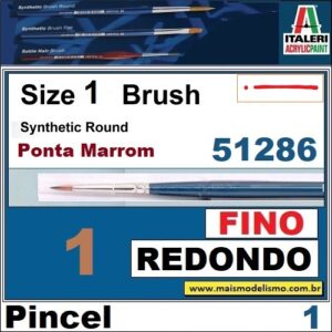 51286 - 1    SYNTHETIC ROUND BRUSH W/BR.TIP